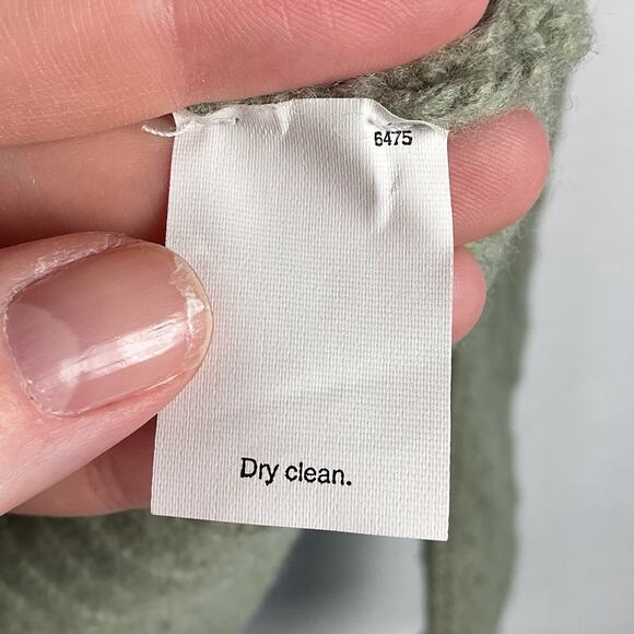 J Crew Womens Lambswool Pom Pom Cable Knit Crewneck Sweater Green Medium - Picture 6 of 9